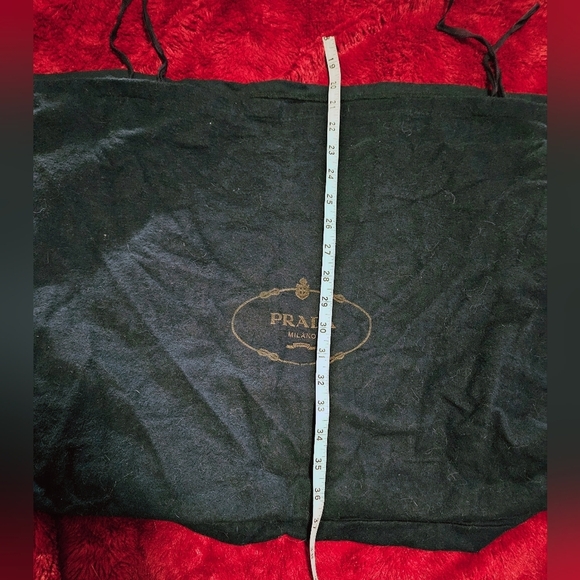 Prada Milano Blue Dust Cover Tie Closure Bucket Travel Bag Tote Handbag Backpack - Picture 9 of 11